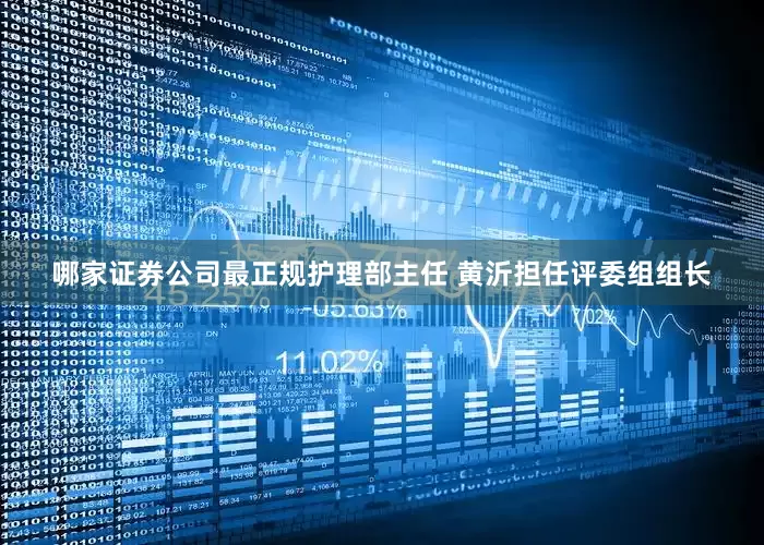 哪家证券公司最正规护理部主任 黄沂担任评委组组长